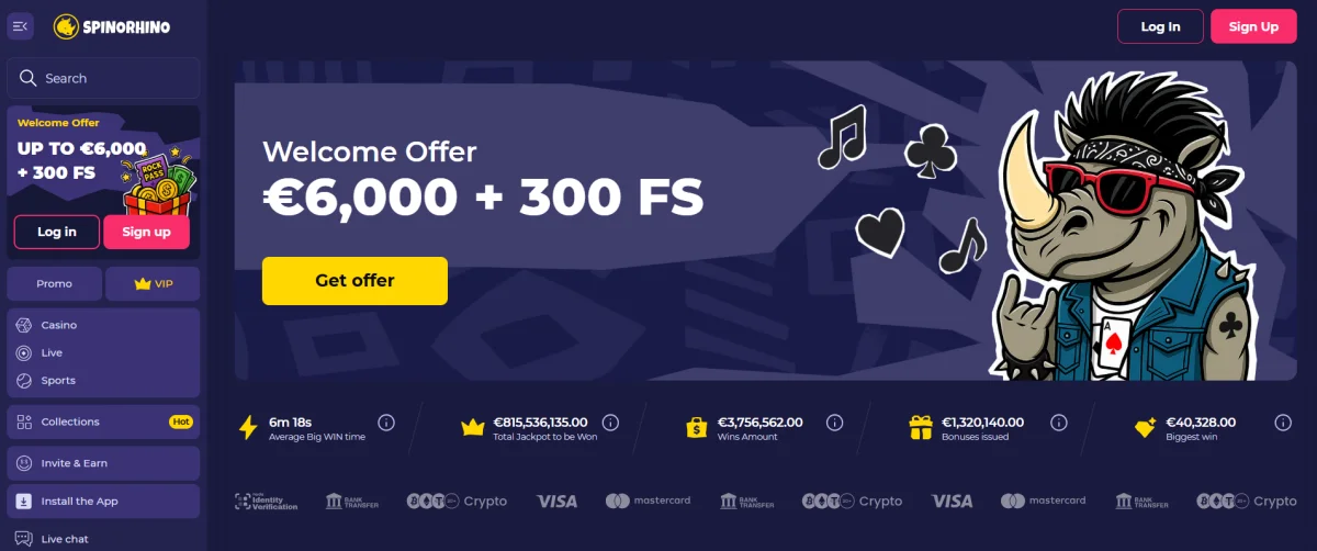 Spinorhino online καζίνο Ελλάδα αρχική σελίδα